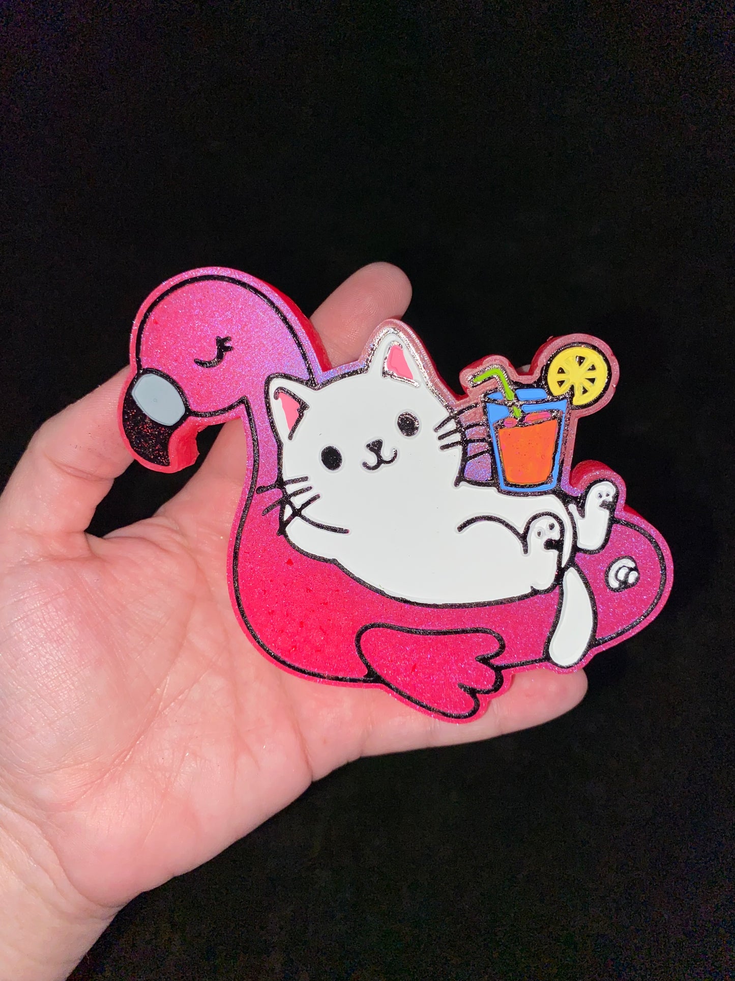 Kitty on a Float Freshie