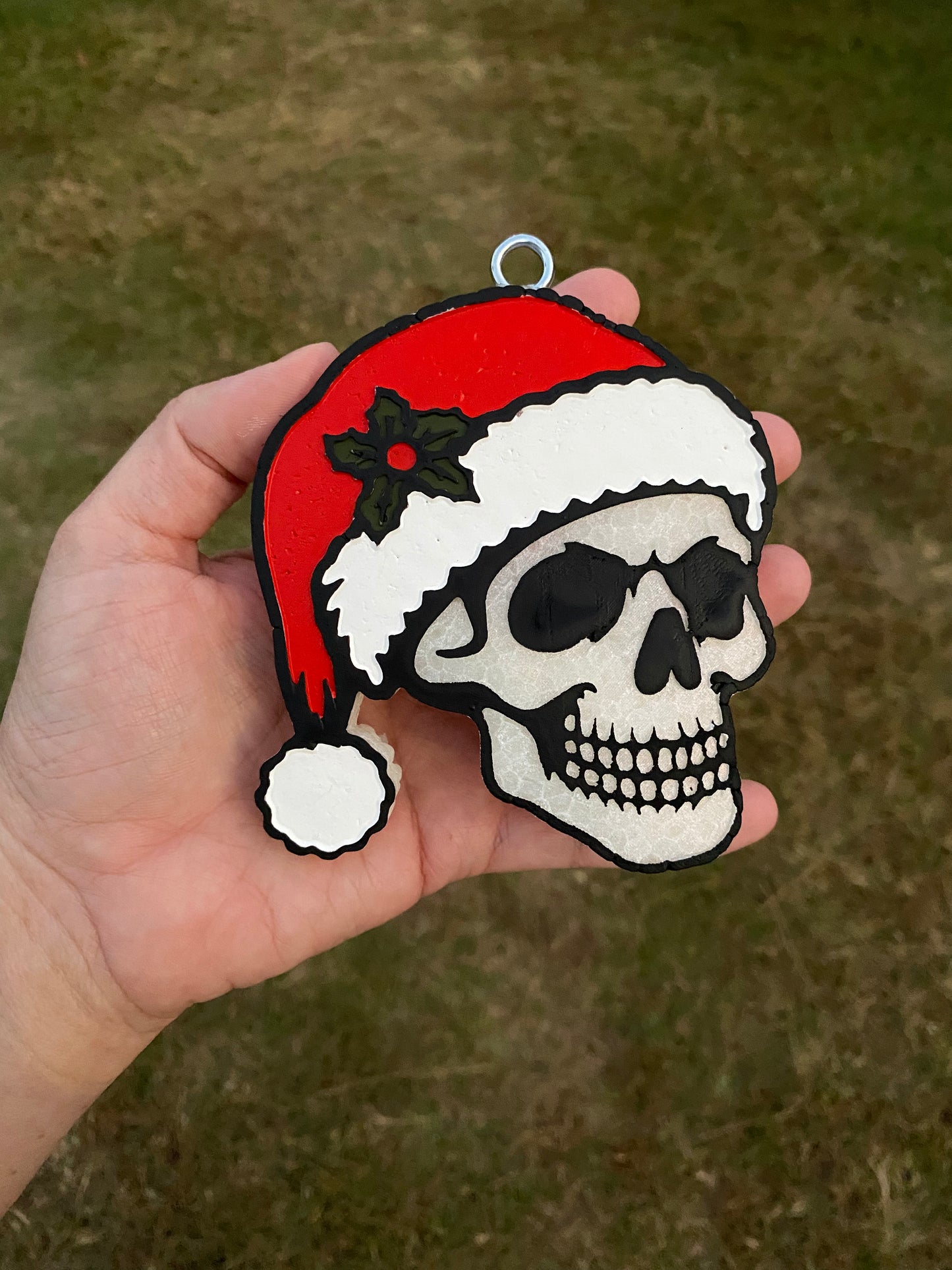 Christmas Skull Freshie