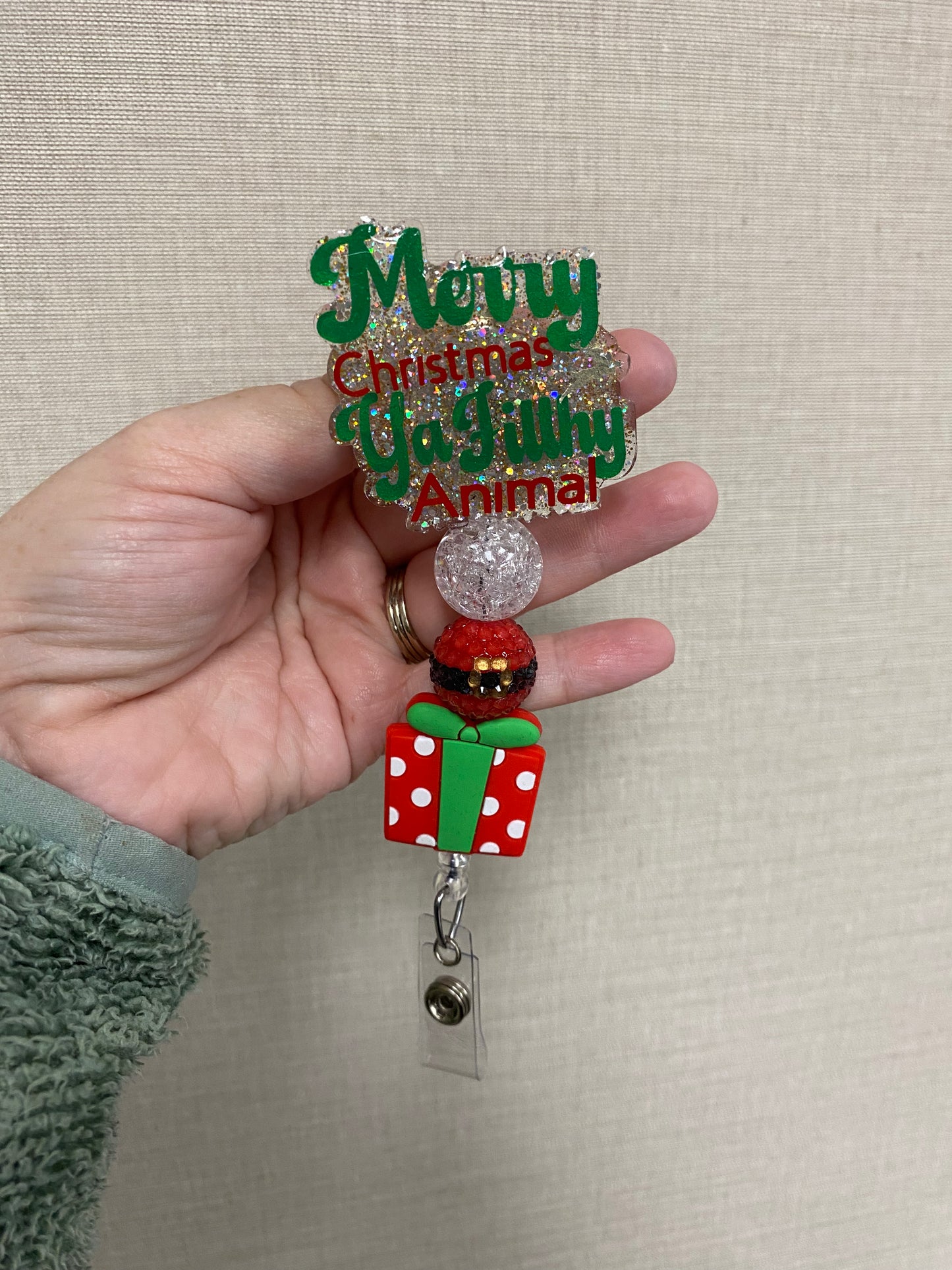 Merry Christmas Filthy Animal Badge Reel