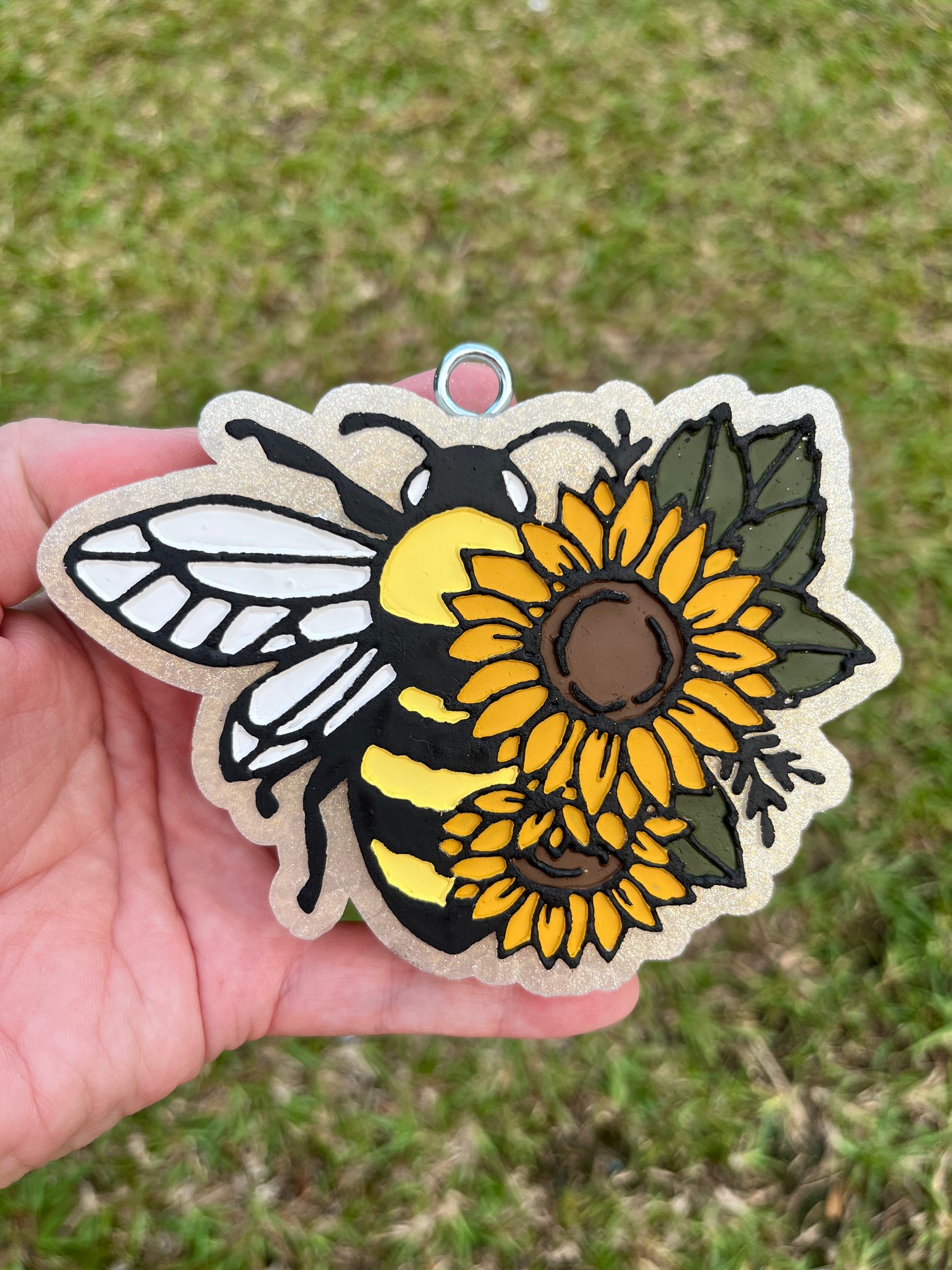 Sunflower Bee Freshie