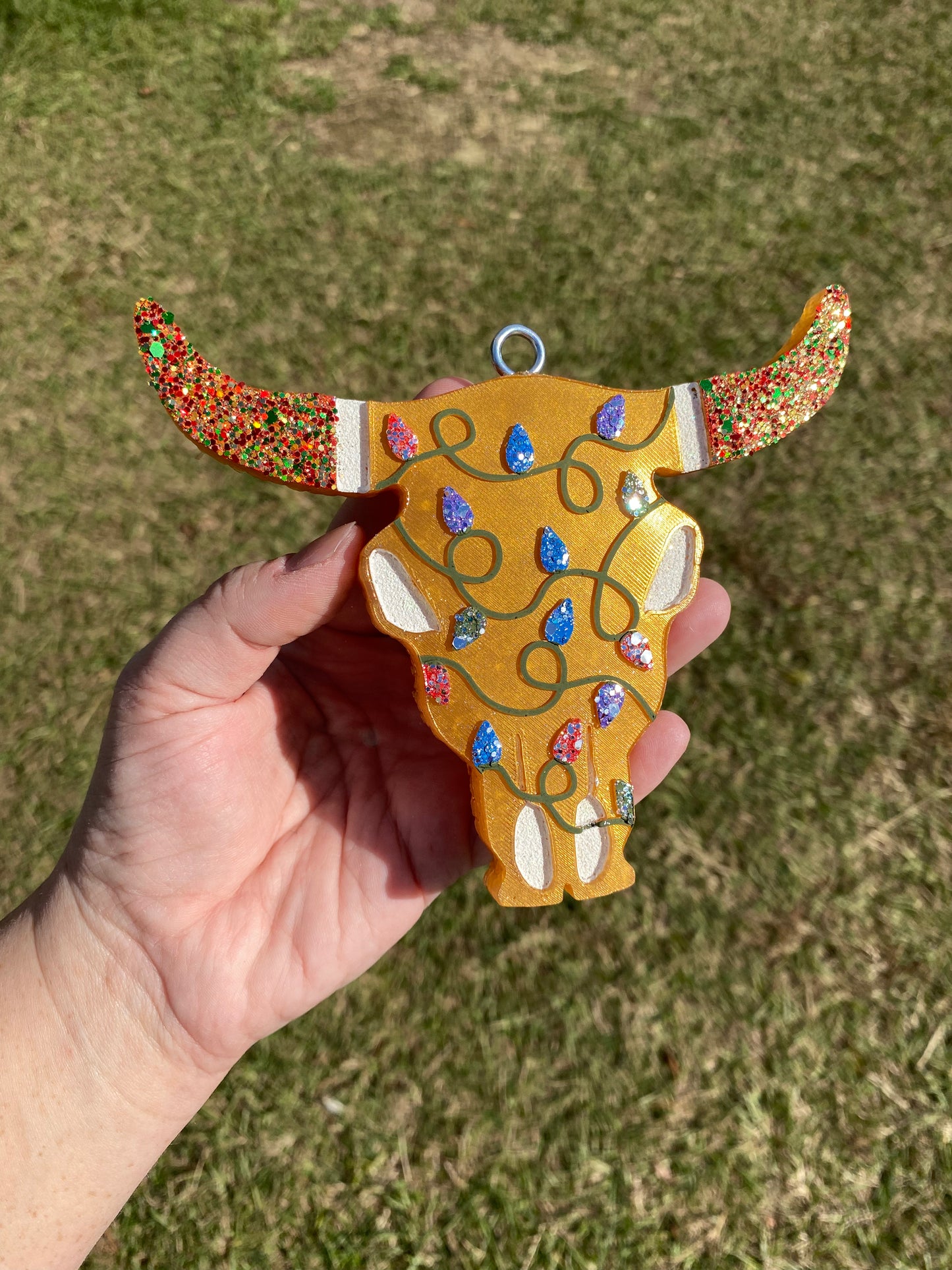 Christmas Light Aztec Bull Freshie