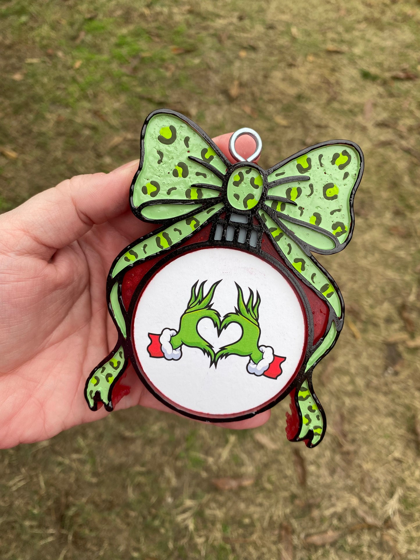 Cardstock Ornament w/ Bow Freshie