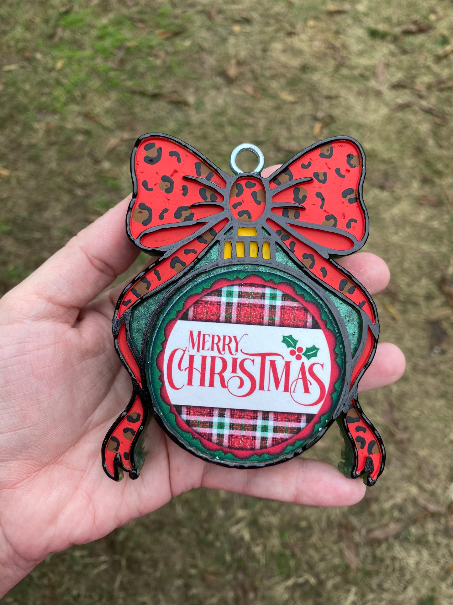 Cardstock Ornament w/ Bow Freshie