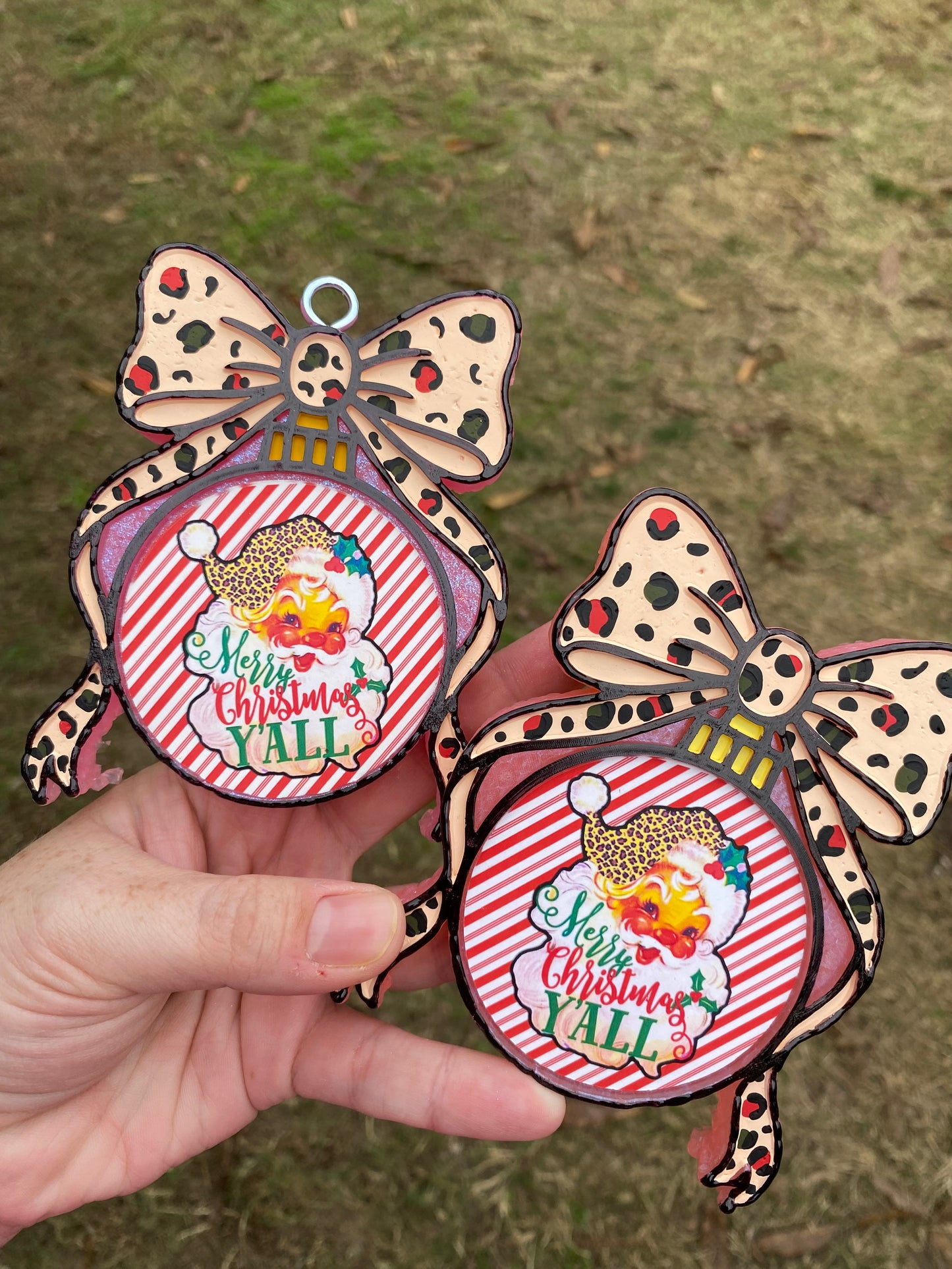 Cardstock Ornament w/ Bow Freshie