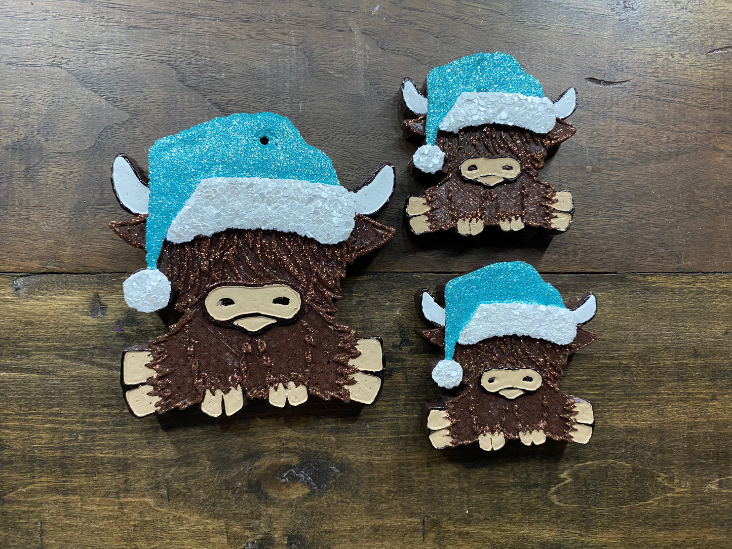 Christmas Highland Cow Freshie