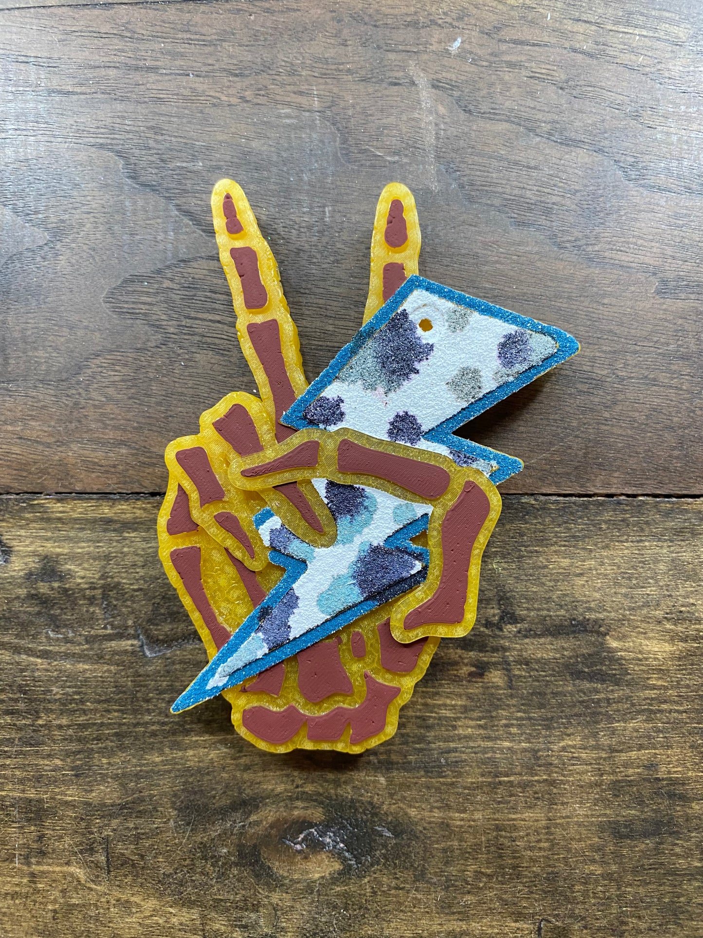 Skeleton Peace Lightning Bolt Freshie