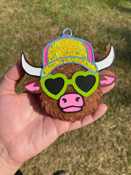 Trucker Hat Highland Cow Freshie