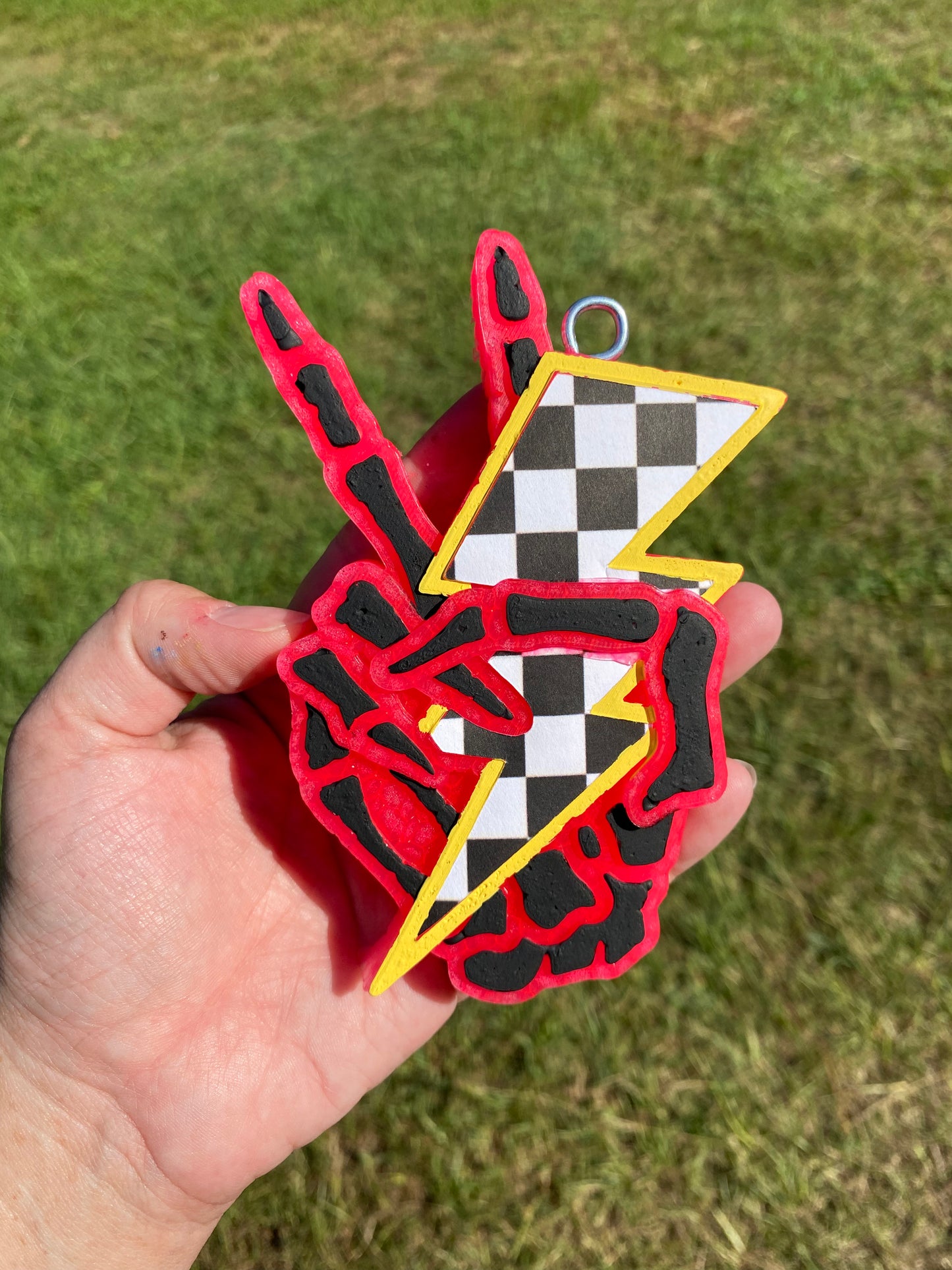 Skeleton Peace Lightning Bolt Freshie