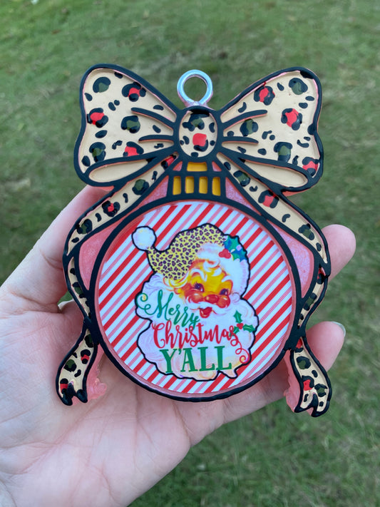 Cardstock Ornament w/ Bow Freshie