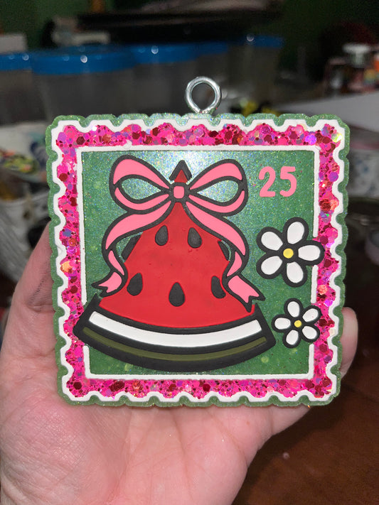 Watermelon Stamp Freshie