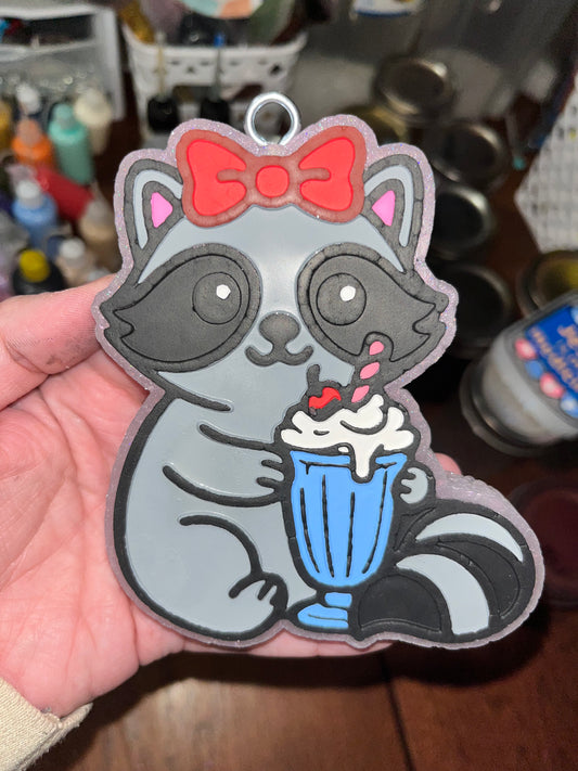 Raccoon with Milkshake Freshie