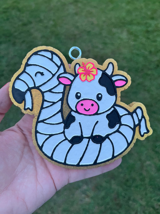 Cow in Mummy Pool Float Summerween Freshie