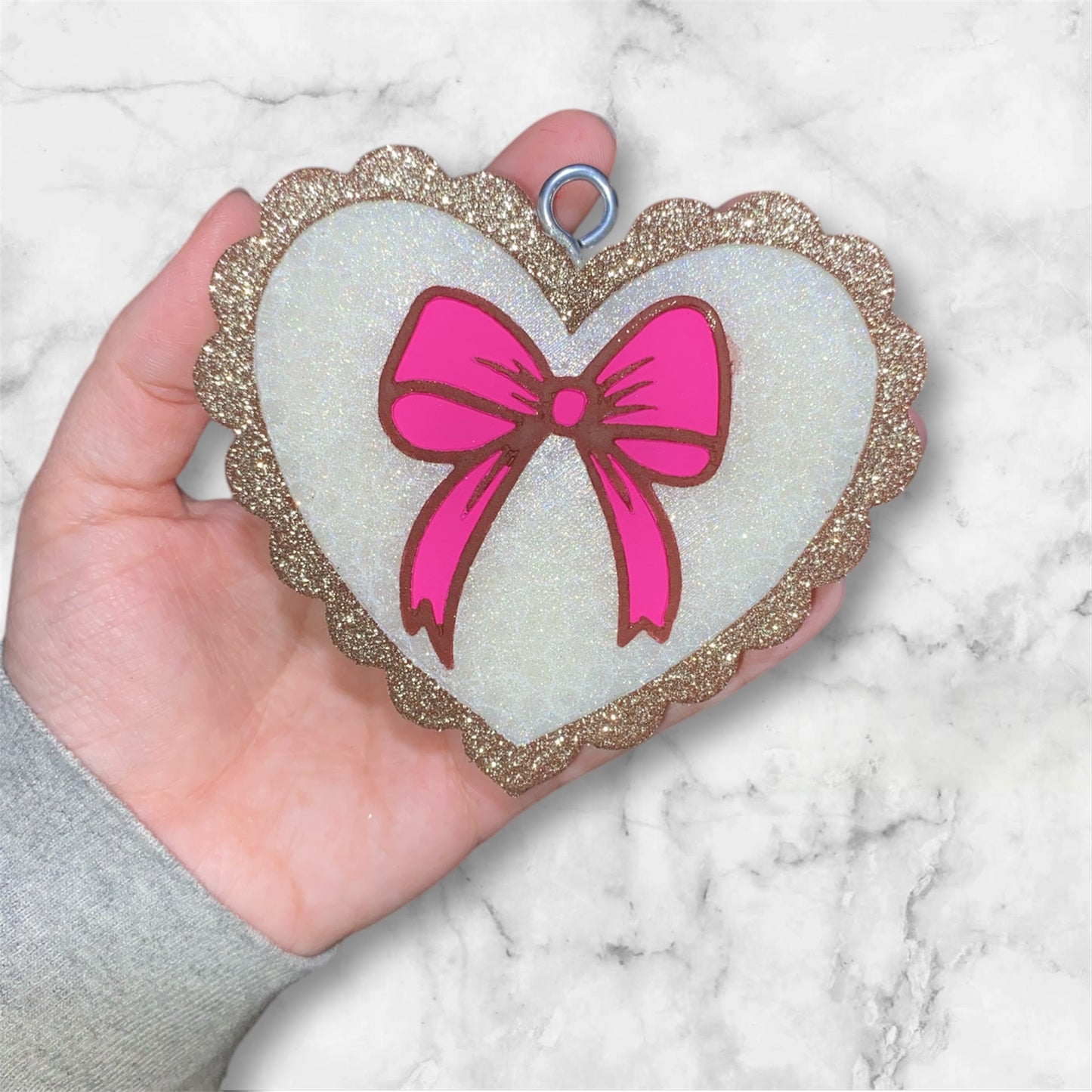 Coquette Bow in Heart Freshie