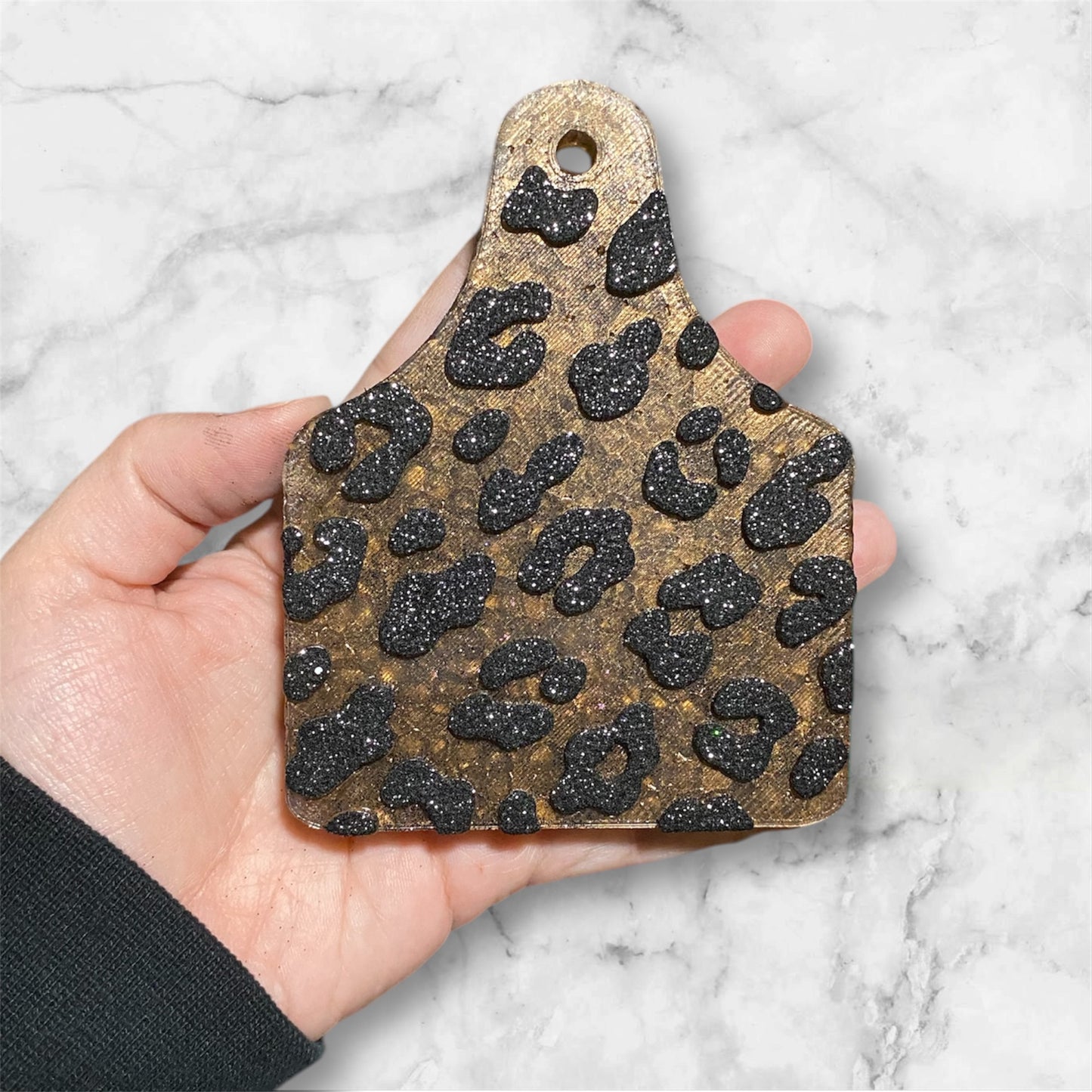 Leopard Cow Tag Freshie