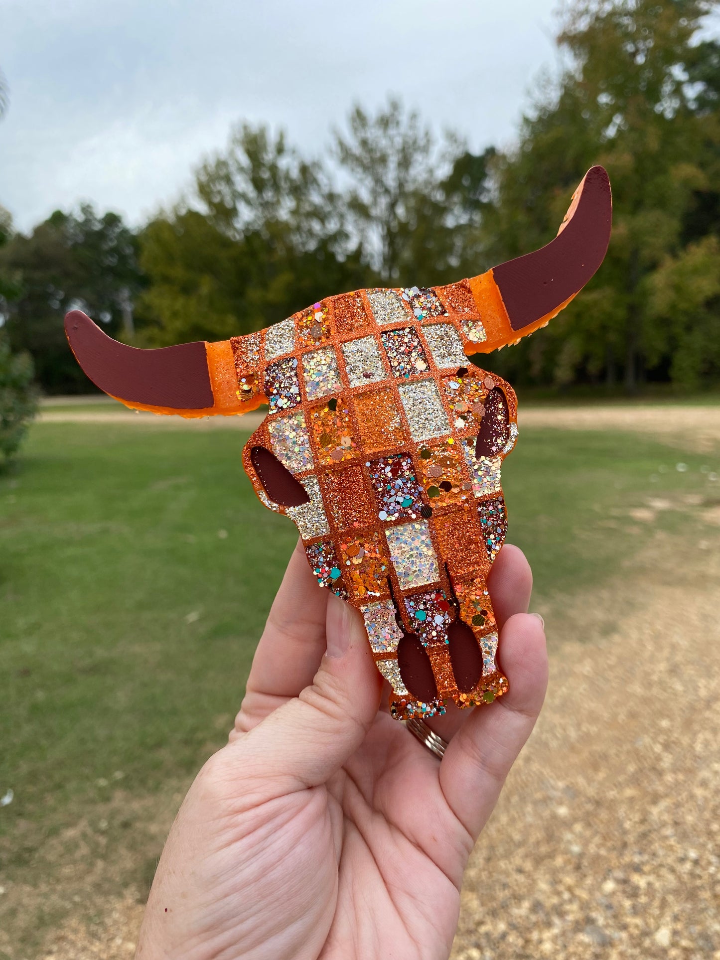 Disco Ball Aztec Bull Freshie