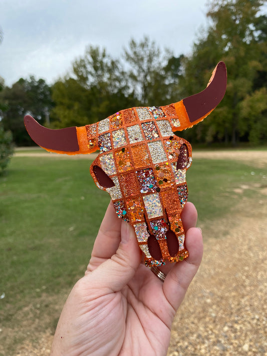 Disco Ball Aztec Bull Freshie