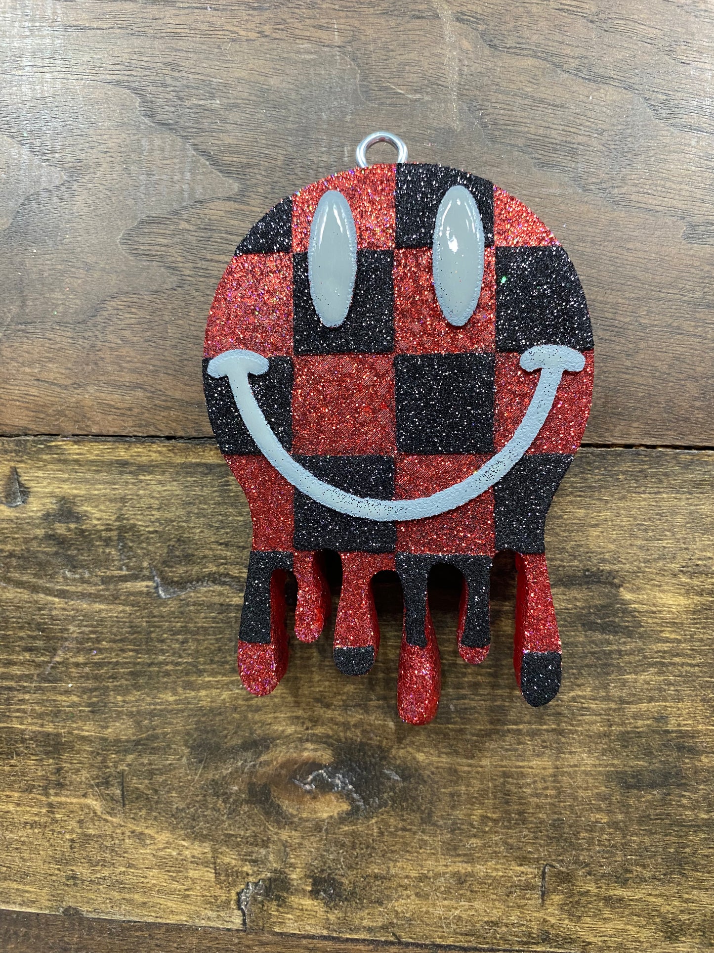 Checkered Drip Smiley Freshie