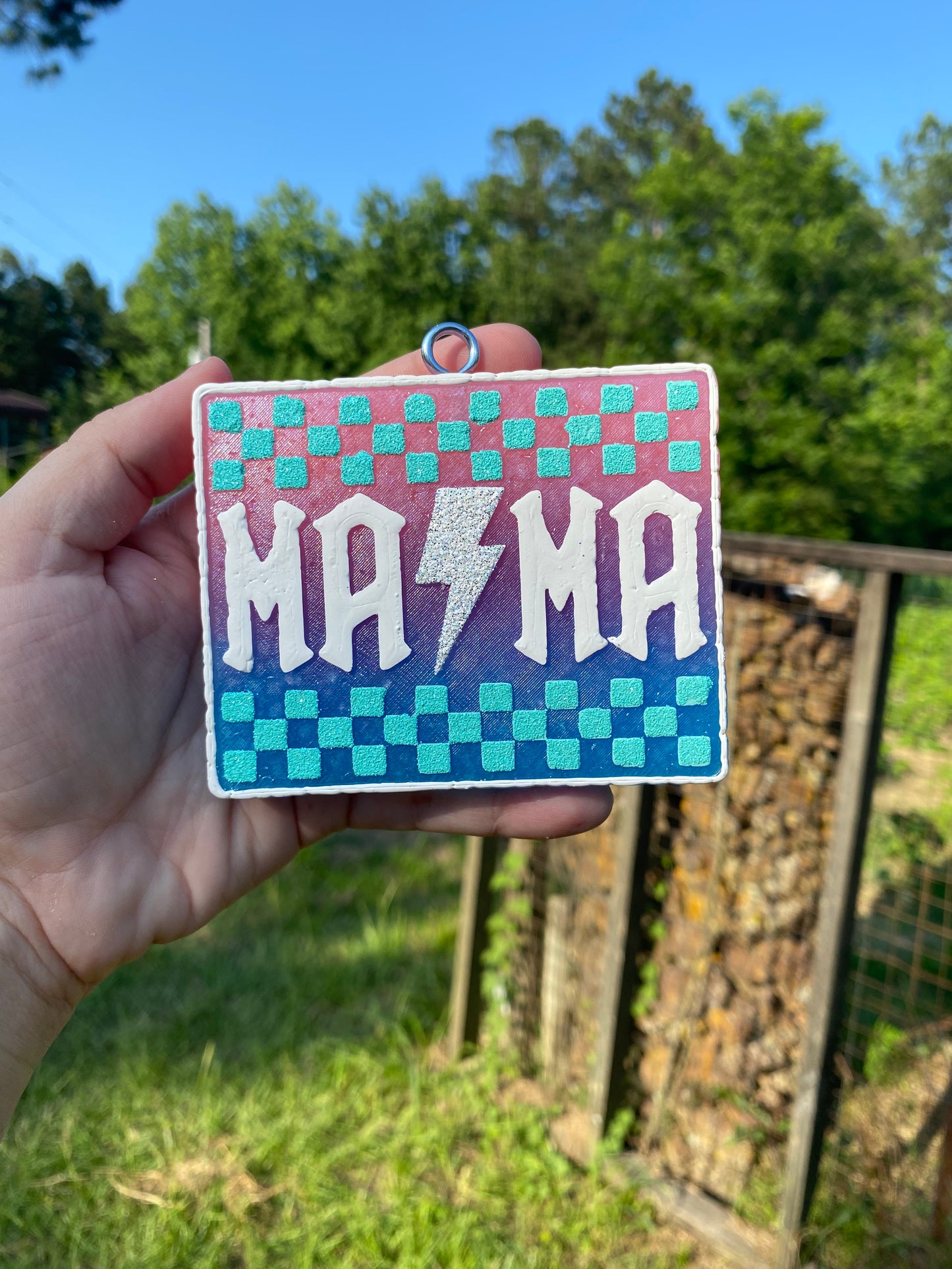 Large Checkered Mama Freshie