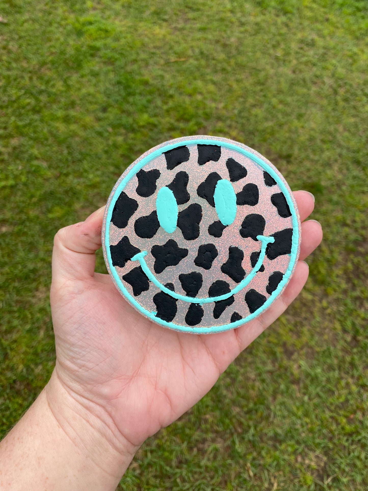 Cow Print Smiley Freshie