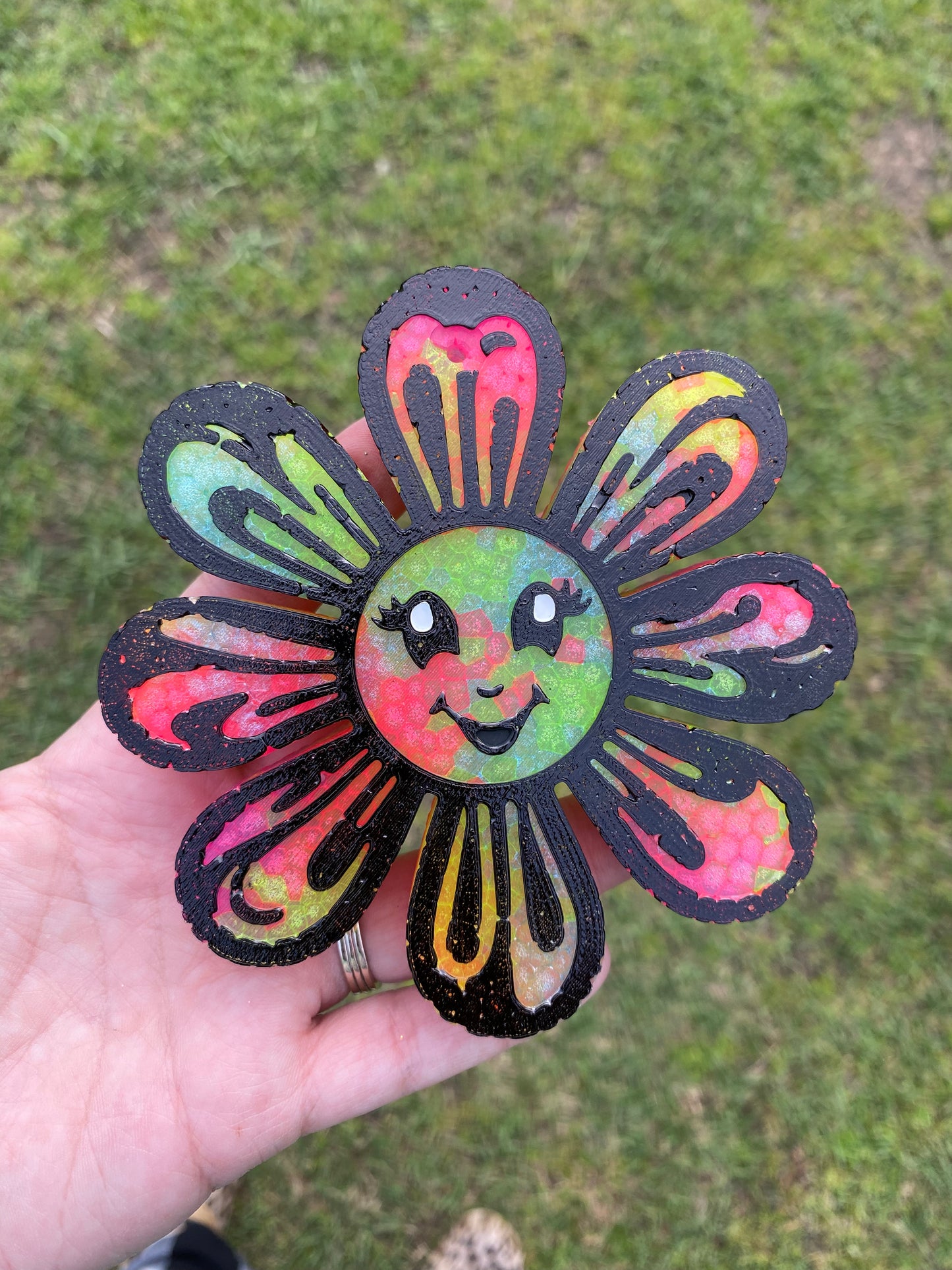 Retro Smiley Flower Freshie