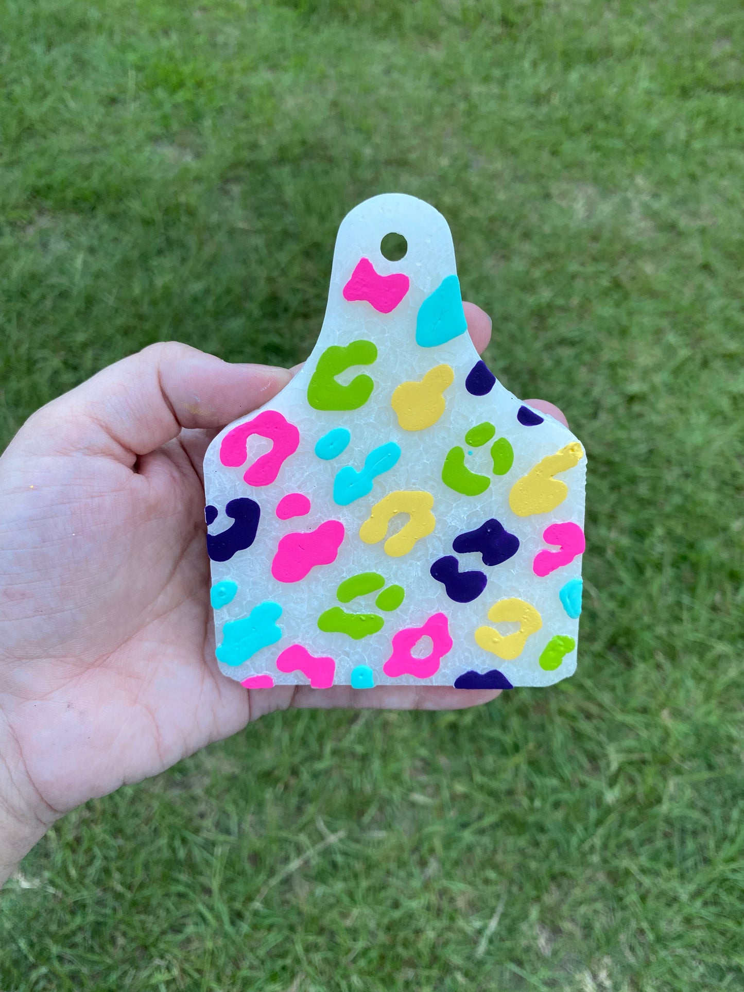 Leopard Cow Tag Freshie