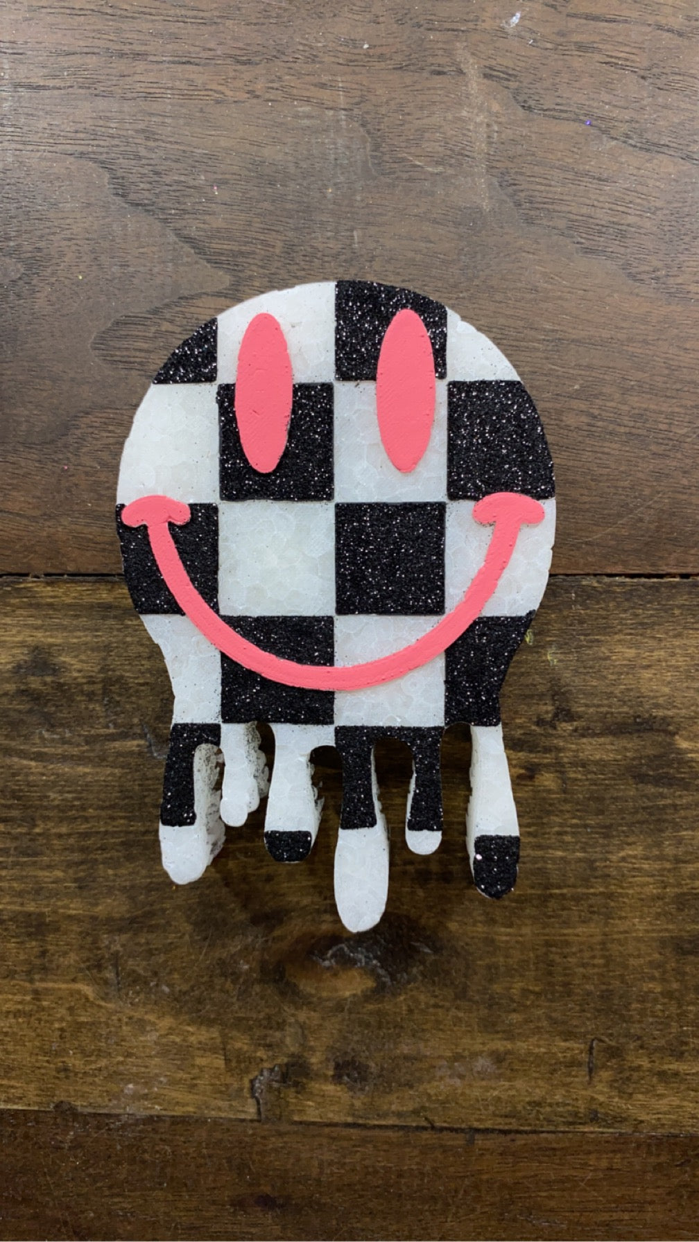 Checkered Drip Smiley Freshie
