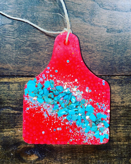 Cow Tag Geode Freshie