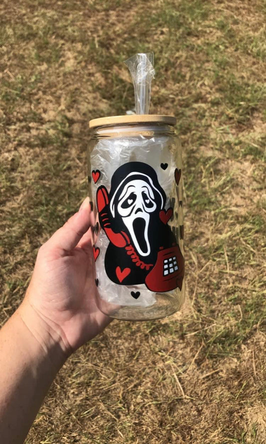 16oz Ghostface Libbey Glass Cup